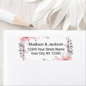 赤面&バラ金ゴールドフレーム結婚ズ差出人住所 ラベル (インサイチュ)