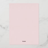 赤面&バラ金ゴールド90th誕生祝い 箔招待状 (裏面)