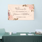 赤面·ピンエレガントク·ワイルド·フローラ·ウェディング·パーティー 横断幕 (トレードショー)