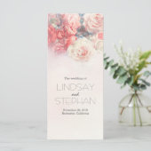 赤面&ピンクローゼズウォーターカラー結婚式 プログラム (スタンド正面)