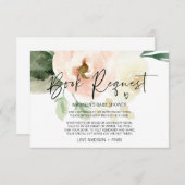 赤面·ピンク·ガール·ベビー·シャワー·パーティーブック·リクエスト エンクロージャーカード (正面/裏面)