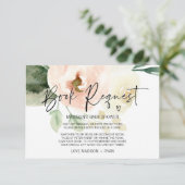 赤面·ピンク·ガール·ベビー·シャワー·パーティーブック·リクエスト エンクロージャーカード (スタンド正面)