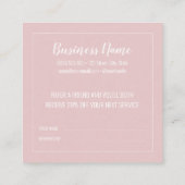 赤面・ピンク・ド保ント・ア・シークレット・ミニマリスト 紹介カード (裏面)