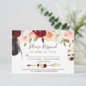 赤面&ピーチバラドリームキャッチャー結婚ボホズ 出欠カード (スタンド正面)