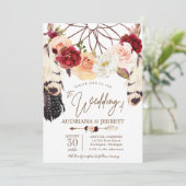 赤面&ピーチバラドリームキャッチャー結婚ボホズ 招待状 (スタンド正面)