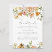 赤面&ピーチパステル春フローラ結婚ズ詳細 招待状 (正面)