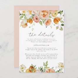 赤面&ピーチパステル春フローラ結婚ズ詳細 招待状