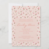 赤面&ピーチフローラブライダルシャワー招待 招待状 (正面)