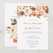 赤面&ピーチフローラ 招待状 (正面/裏面)