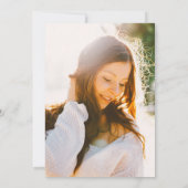 赤面&フォイル金ゴールドロースクールグラッドパーティー写真 招待状 (裏面)