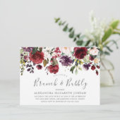 赤面&ブルガンディブランチ&バブリーブライダルシャワー 招待状 (スタンド正面)