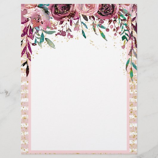 赤面&ブルゴーニュフローラドロップ&金ゴールド紙吹雪 チラシ (正面)