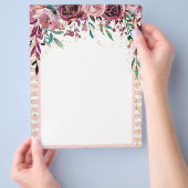 赤面&ブルゴーニュフローラドロップ&金ゴールド紙吹雪 チラシ (手)