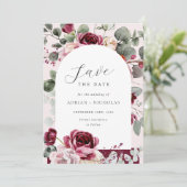 赤面&ブルゴーニュフローラユーカリプトゥスプ結婚リグ セーブザデート (スタンド正面)