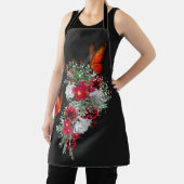 赤面、ブルゴーニュ、ホワイトローゼズブーケ エプロン (インサイチュ)