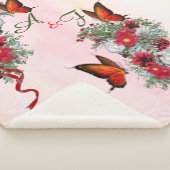 赤面、ブルゴーニュ、ホワイトローゼズブーケ シェルパブランケット (3/4)