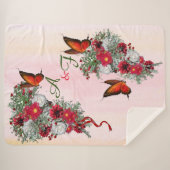 赤面、ブルゴーニュ、ホワイトローゼズブーケ シェルパブランケット (正面(横))