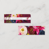 赤面+ブルゴーニュWebサイトRSVPエンクロージャ スキニー名刺 (正面/裏面)