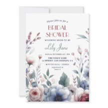 赤面&ブルーヴィンテージフローラブライダルシャワー