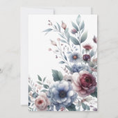 赤面&ブルーヴィンテージフローラブライダルシャワー 招待状 (裏面)