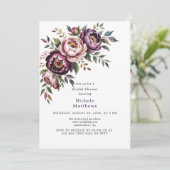 赤面&プラムピーニーリースブライダルシャワー 招待状 (スタンド正面)