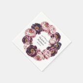 赤面&プラムピーニーリース結婚式の引き出物 スタンダードカクテルナプキン (角)