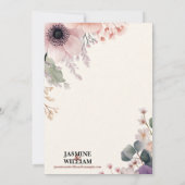 🌹赤面&プラムフローラ結婚式招待状💐💒 招待状 (裏面)