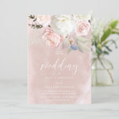 赤面&ホワイトフラワーゴージャス結婚ズ 招待状 (スタンド正面)