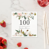 赤面&ホワイトフラワーズ100thバースデーパーティー スタンダードカクテルナプキン (インサイチュ)