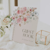 赤面&ホワイトフローラアーチゲストブックサイン 台座サイン