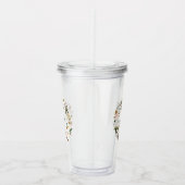 赤面&ホワイトマグノリアウォーター色リースモノグラム アクリルタンブラー (右)