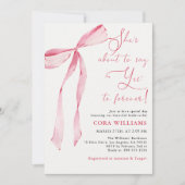 赤面&ボウズ彼女が言おうとしているYesブライダルシャワー 招待状 (正面)