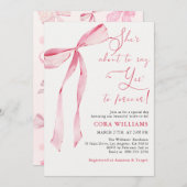 赤面&ボウズ彼女が言おうとしているYesブライダルシャワー 招待状 (正面/裏面)