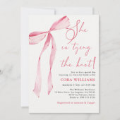 赤面&ボウズ彼女は結び目ブライダルシャワー 招待状 (正面)