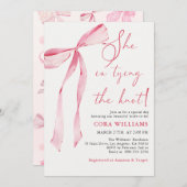 赤面&ボウズ彼女は結び目ブライダルシャワー 招待状 (正面/裏面)