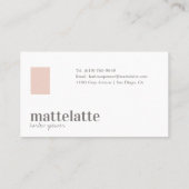 赤面 |ミニマモダンリストエレガントプロフェッショナル 名刺 (裏面)