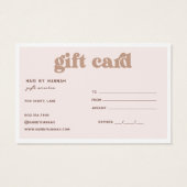 赤面 |ミニマルモダンリストのギフト証明書 (裏面)