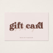 赤面 |ミニマルモダンリストのギフト証明書 (正面)