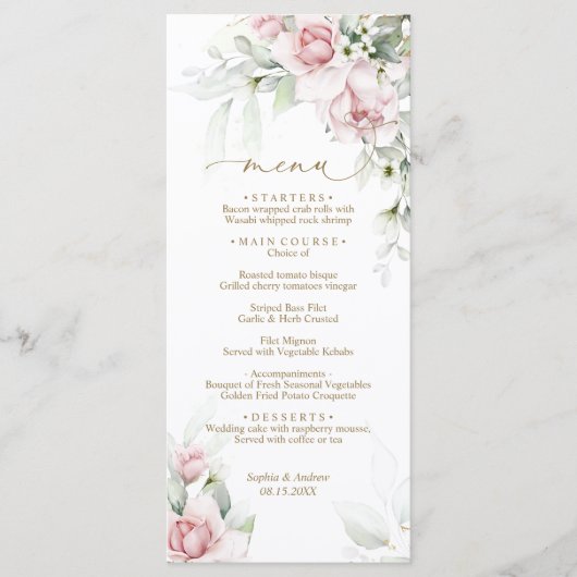 赤面&ユーカリフローラ結婚ズ メニュー (正面)