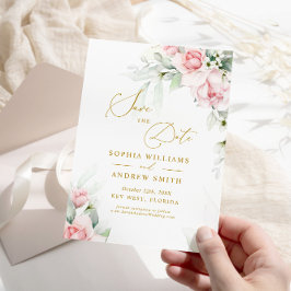 赤面&ユーカリプタスフローラ日付の招待を保存 招待状