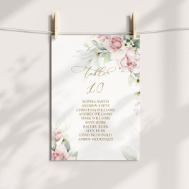 赤面&ユーカリ表番号10シーティングチャート 招待状