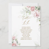 赤面&ユーカリ表番号11シーティングチャート 招待状 (裏面)