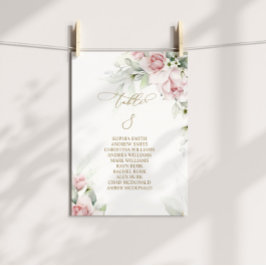 赤面&ユーカリ表番号8シーティングチャート 招待状