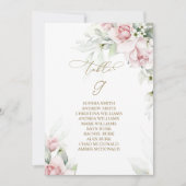 赤面&ユーカリ表番号9シーティングチャート 招待状 (正面)