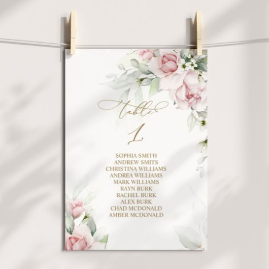 赤面&ユーカリ表第1表座席表 招待状