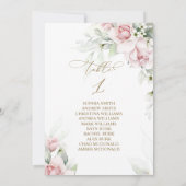 赤面&ユーカリ表第1表座席表 招待状 (裏面)