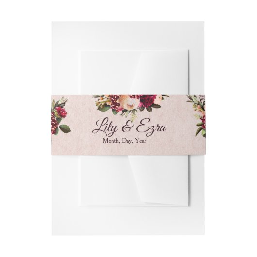 赤面 招待状ベリーバンド (正面例)