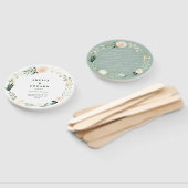 赤面、桃フローラ+葉結婚の ハンドファン (組立なし)