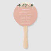 赤面、桃フローラ+葉結婚の ハンドファン (裏面)