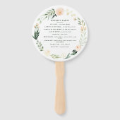 赤面、桃フローラ+葉結婚の ハンドファン (裏面)